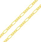 Cordão Corrente Grumet 3x1 70cm Masculino Ouro 18k 750