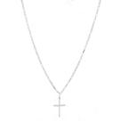 Cordão Corrente Masculina Cadeado 80cm Pingente Cruz Crucifixo De Prata 925