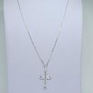 Cordão Corrente Masculina Prata 70cm Pingente Crucifixo Prata 925 Cadeado