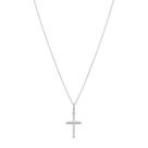 Cordão Corrente Masculina Veneziana 70cm Pingente Cruz Crucifixo Prata 925