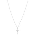 Cordão Corrente Masculina Veneziana 80cm Pingente Crucifixo Prata 925 Maciça