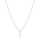 Cordão Corrente Masculina Veneziana 80cm Pingente Cruz Crucifixo De Prata 925