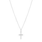Cordão Corrente Masculina Veneziana 80cm Pingente Cruz Crucifixo Prata 925