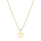 Cordão Corrente Ouro 18k + Pingente Patinha