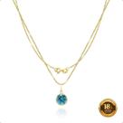 Cordão Corrente Veneziana Ouro18k 750 Ponto De Luz 6mm