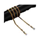 Cordão De Aço Inoxidável Dourado Para Óculos E Máscara, Corrente Simples Para Mulheres E Homens,