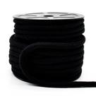 Cordão de Algodão Trançado Simples Preto Danitex 10mm - 20 Metros