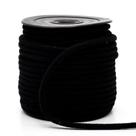Cordão de Algodão Trançado Simples Preto Danitex 5mm - 30 Metros