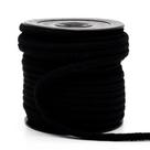 Cordão de Algodão Trançado Simples Preto Danitex 6mm - 20 Metros