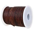 Cordão de couro GENIQUE Real/Genuíno redondo de 2 mm para fabricação de joias