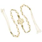 Cordão de Fixação LIKEYO para Casamento - Algodão, 2m (Dourado/Marfim)