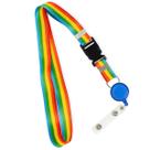 Cordão de Identificação com Roller Clip Retrátil - Colorido Arco-Íris (1 Und)