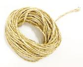 Cordão de Juta com fio dourado - 10 metros - EcoArt