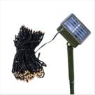 Cordão de LED 200 Led Branco Quente 8 Funções Solar 18M Com Sensor Automático E Botão Liga/Desliga