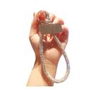 Cordão De Luxo Para Celular Com Diamantes, Corrente Curta Leve, Alça De Pulso Com Clipe De Metal