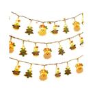 Cordão De Luzes De Natal De 1,5M Com 10 LEDs, Papai Noel E Boneco De Neve, Alimentado Por Pilhas AA,