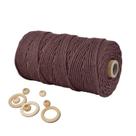 Cordão de macramê ARTKKAKU 3 mm 200 m, corda de algodão laranja para artesanato