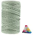Cordão de macramê invertido, 100% algodão natural, 5 mm x 110 jardas