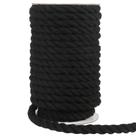 Cordão de macramê Tenn Well Black, corda de algodão de 10 mm de espessura, 15 m de comprimento
