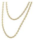 Cordão De Ouro 18k 750 Feminino 70 Cm Corrente Cadeado 3.2
