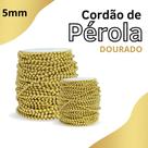 Cordão De Pérola Dourada - 05 Mm Rolo Com 50 Metros - Nybc