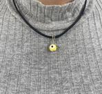 Cordão De Pescoço Olho Grego amarelo redondo 0,5 cm
