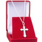 Cordão De Prata Masculina 925 Corrente Piastrine 70cm Pingente Crucifixo