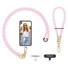 Cordão de telefone crossbody MoKo ajustável para iPhone rosa