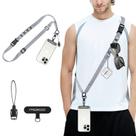 Cordão de telefone MoKo Universal Nylon Ajustável Cinza Escuro Cordão de telefone MoKo Universal Nylon Ajustável Cinza Escuro