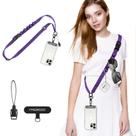 Cordão de telefone MoKo Universal Nylon ajustável roxo escuro