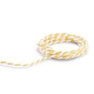 Cordão Decorativo com Listras - Amarelo/Branco - 3 cm x 500 cm - 1 unidade - Cromus - Rizzo