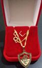 cordão do fluminense folheado a ouro 18 k