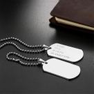 Cordão Dog Tag Duplo Placa Militar Aço Inox Não Escurece Com Suor Náutico Prova Dágua