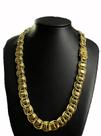 Cordão dubai 15mm banhado a ouro 18k - fecho são jorge Cordão dubai 15mm banhado a ouro 18k - fecho são jorge