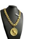 Cordão Dubai 15mm Mão Rezando + Pingente Fé Banhado Ouro Cordão Dubai 15mm Mão Rezando + Pingente Fé Banhado Ouro