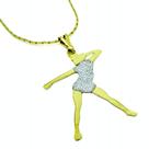 Cordão E Pingente Esportes Olimpíadas Banho De Ouro 18k 3272