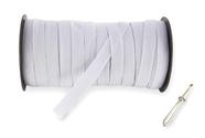 Cordão elástico MJMP 1/2 40m Cabo elástico branqueado branco