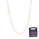 Cordão Elo Cadeado Banhado a Ouro 60cm Rommanel 532531