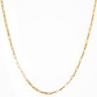 Cordão Elo Quadrado Corrente 60cm Masculino Ouro 18k Maciço