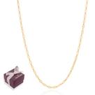 Cordão Elo Trabalhado Feminino Rommanel Banhado Ouro 18k Tamanho 60cm