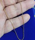 Cordão Elos Português Peso 4.30 Gramas 46 cm 2 mm Oco Fecho Boia