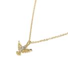Cordão em Ouro 18k Bailarina 45cm Com Pingente Divino Espírito Santo Colar Cordão Gargantilha Feminina