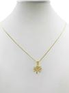 Cordão Feminino 1mm Árvore da Vida Brilhante - Banhado a Ouro 18k
