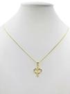Cordão Feminino 1mm Coração Flechado - Banhado a Ouro 18k