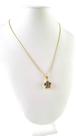 Cordão Feminino 1mm Flor Preta - Banhado a Ouro 18k Cordão Feminino 1mm Flor Preta - Banhado a Ouro 18k