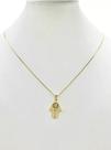 Cordão Feminino 1mm Hamsá Mão de Fátima - Banhado a Ouro 18k