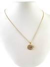Cordão Feminino 1mm Lua e Sol - Banhado a Ouro 18k