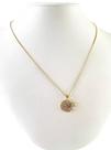 Cordão Feminino 1mm Lua e Sol - Banhado a Ouro 18k