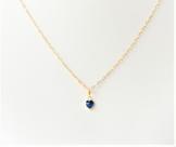 Cordão Feminino Bailarina Ouro 18 K 750 40cm Pingente Coração Azul