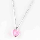 Cordão feminino com pedra rosa
